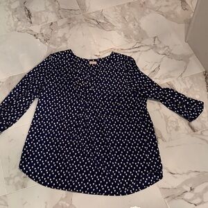 Pixley Navy and White Blouse